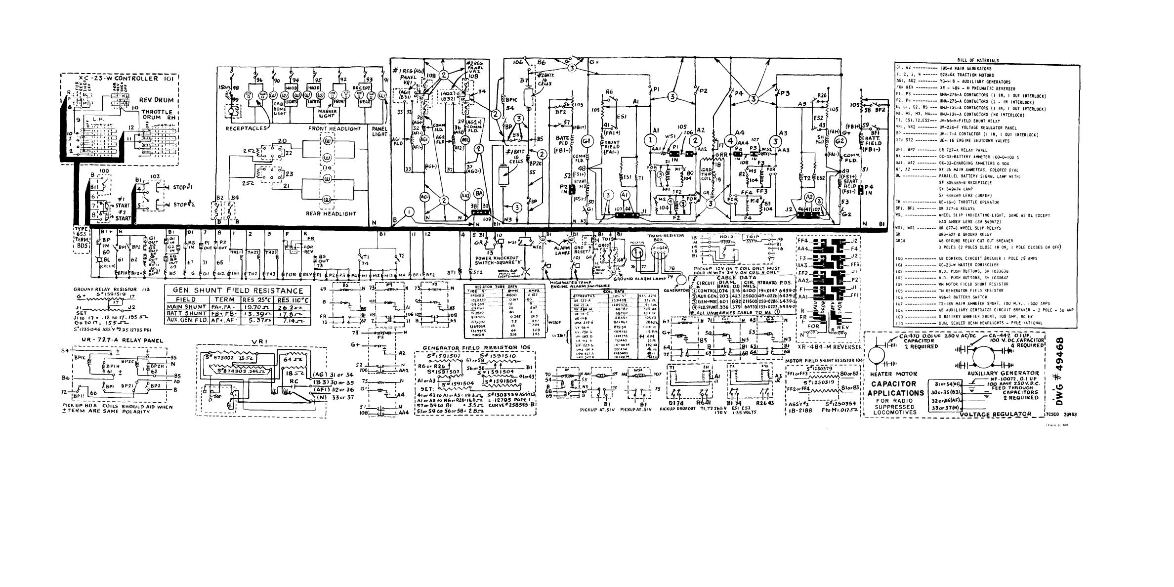Figure 44. Locomotive wiring diagram.